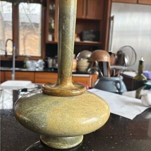 Vintage Mid Century Modern Marble Stoneware Vase